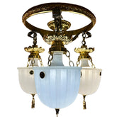 Tri Globe Fixture, Polished Brass and Milk Glass, sku: 032911